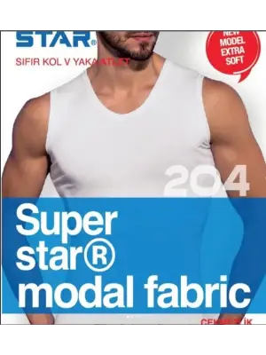 ieg™ Star 204 Modal Sıfır Kol V-Yaka Atlet