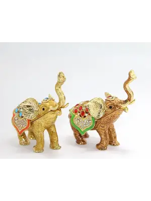 Swarovski Taşlı Tekli Fil Figürü Model 2