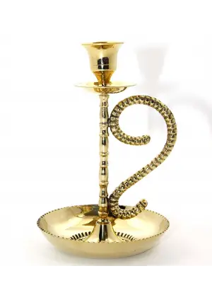 Tekli Pirinç Şamdan Model 1