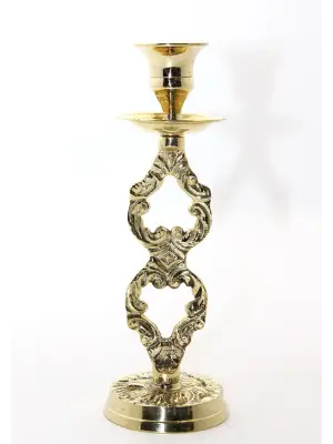 Tekli Pirinç Şamdan Model 4