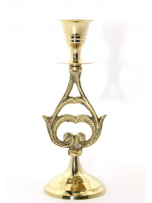 Tekli Pirinç Şamdan Model 6