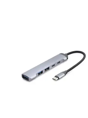 Type-C Hub 5*Usb Gri HDX7041