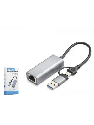Usb 3.0 & Type-C Ethernet Adaptör Gigabit - Gri HDX7863