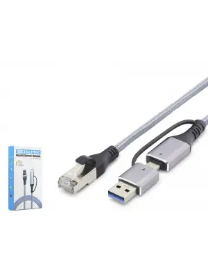 Usb 3.0 & Type-C Gigabit Ethernet Adaptör - Gri HDX7876