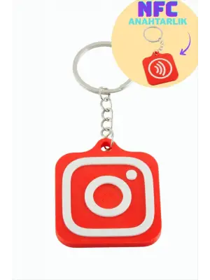 InstagramLogolu 3D Baskılı NFC Anahtarlık