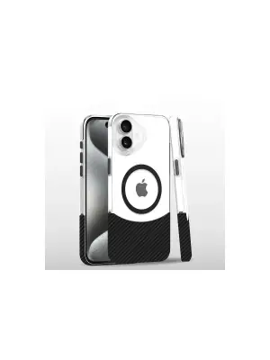 Joko Apple İphone 16 Plus Carbon Puzzle Magsafe Kapak - Siyah-2