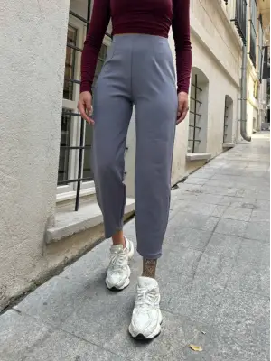 Kadın Krep Kumaş Balon Pantolon