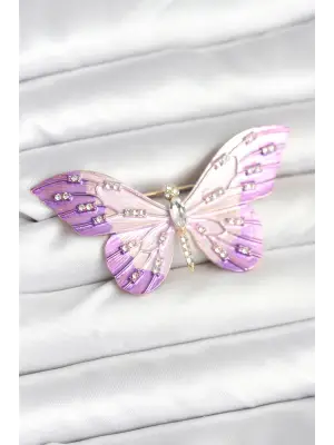 ietaks™ Lila Renk Kelebek Model Broş