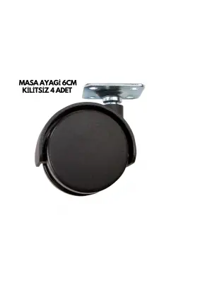 Masa Ayağı 6cm Kilitsiz 4 Adet