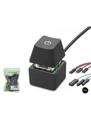 Masaüstü Bilgisayar Rgb Power Tuşu On/Off Switch Siyah ND2811