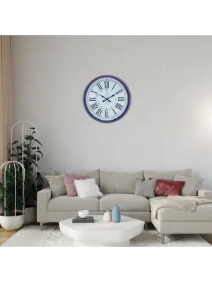 Mor Roma Rakamlı 36 Cm Duvar Saati