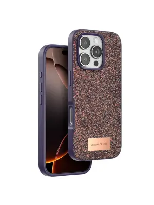 Onegif Apple İphone 16 Pro Max Bright Simli Kapak - Derin Mor