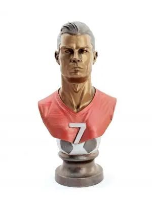 Polyester Ronaldo Figürü Büst