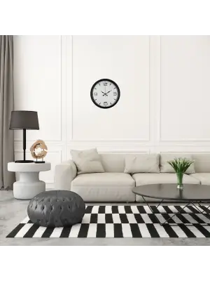 Precision Black 40 Cm Metal Duvar Saati