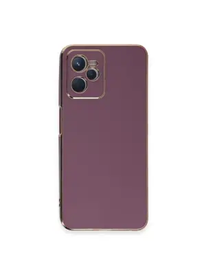 Realme C35 Kılıf Volet Silikon - Mor