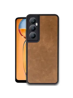 Realme C65 Kılıf Aras Deri Kapak - Taba