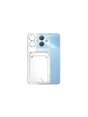 Realme Note 60 Kılıf Kart Şeffaf Silikon - Şeffaf
