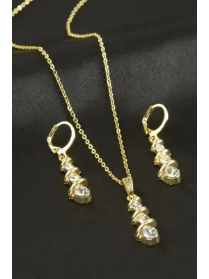 Salkım Taşlı Set Kolye