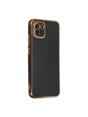 Samsung Galaxy A03 Kılıf Volet Silikon - Siyah