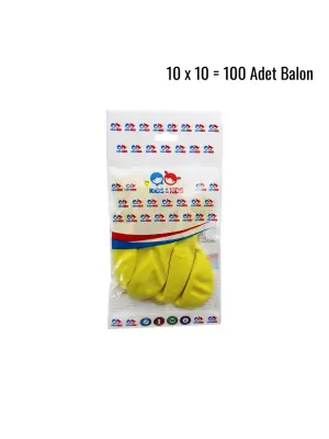Sarı 100pcs Balon G-90a