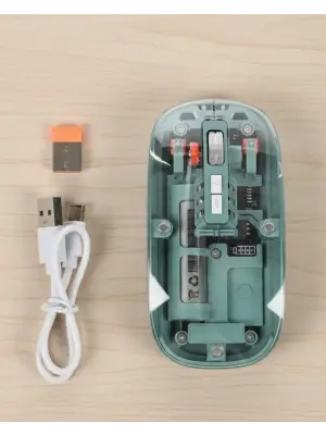 Şeffaf Tasarımlı Bluetooth Kablosuz Mouse Pilli Kullanım