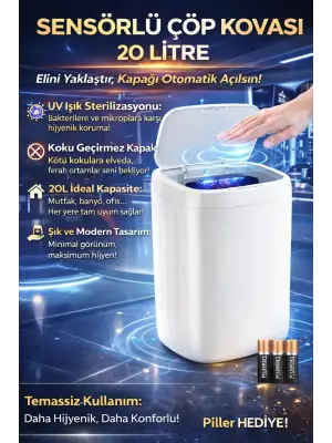 Sensörlü Teknolojik Çöp Kovası