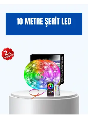 Sese Duyarlı 10m Smart Şerit Led Ios Android Kontrollü Rgb Işık