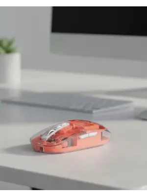 Sessiz Tıklamalı Şeffaf Mouse Bluetooth Ve Usb Uyumlu