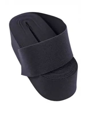 Siyah  - 3cm Paça Lastik Geniş 10mt.