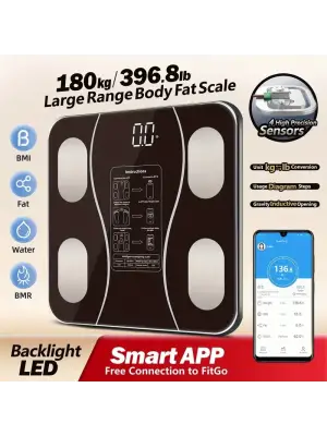 Siyah Akıllı Dijital Baskül Fs-550