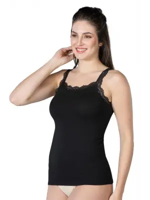 ieg™ SİYAH MI  1411 Modal Cotton Dantelli Atlet