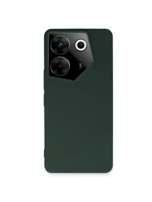Tecno Camon 20 Pro 5g Kılıf First Silikon - Koyu Yeşil