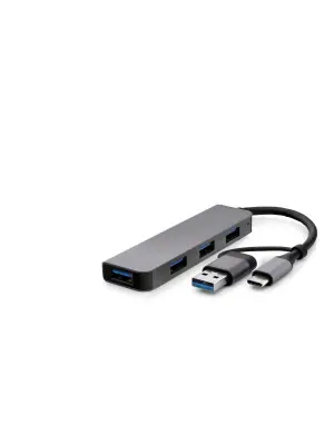Type-C + Usb3.0 Hub 4*Usb3.0 Gri HDX7825