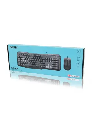 Usb Kablolu Klavye - Mouse Set Q Klavye 1200dpı Mouse Km-1435