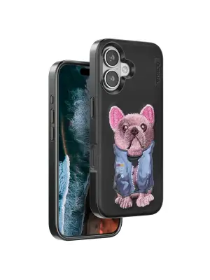 Venco Apple İphone 16 Cute Desenli Kapak - Siyah