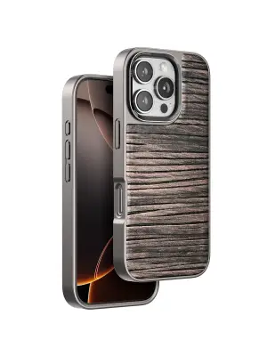 Venco Apple İphone 16 Pro Wave Kapak - Kahverengi