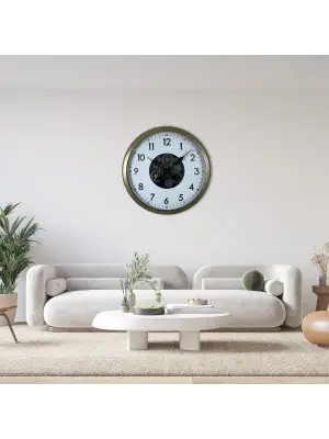 Vintage 60 Cm Çarklı Modern Duvar Saati
