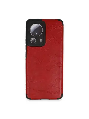 Xiaomi Mi 13 Lite Kılıf Loop Deri Silikon - Kırmızı