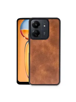 Xiaomi Redmi 13c Kılıf Aras Deri Kapak - Taba