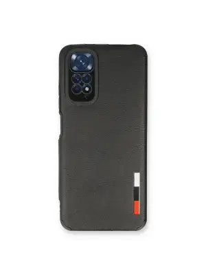 Xiaomi Redmi Note 11 Kılıf Loop Deri Silikon - Siyah