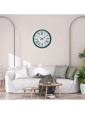 Yeşil 36 Cm Modern Şık Duvar Saati