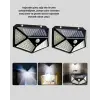 100 Led Solar Lamba Hareket Algılamalı Bahçe Duvar Dış Mekan Aydınlatma