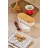 2li 1000ml Ahşap Kapaklı Lunch Box Set Bambu Diyet Yemek Kabı Saklama Kutusu Öğle Yemeği Kutusu