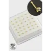 2 mm Kare Zirkon Tek Taşlı Gümüş Hızma 36 Adet