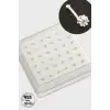 2 mm Zirkon Tek Taşlı Gümüş Hızma 36 Adet