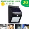 20 Ledli Hareket Sensörlü Dış Mekan Solar Lamba
