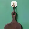 2li Yapışkanlı Retro Askılık Dolap Kapak Kulpu Beyaz