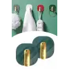 2li Yapışkanlı Retro Askılık Dolap Kapak Kulpu Yeşil