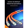 3 in 1 Type-C + Micro Usb + Lightning Hızlı Şarj Kablosu Silikon Kablo 1 Metre Opp Ambalaj