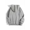 3 İplik Pamuklu Unisex Kapşonlu Sweetshirt - Gri